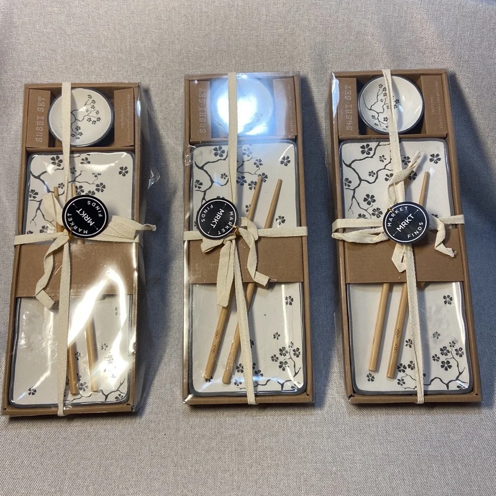 MRKT Market Finds Sushi set. Three boxes of sushi set. New